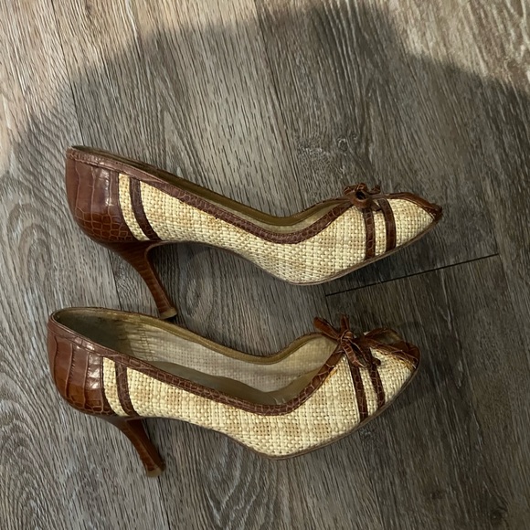 Stuart Weitzman Shoes - Stuart weitzman straw peep toe